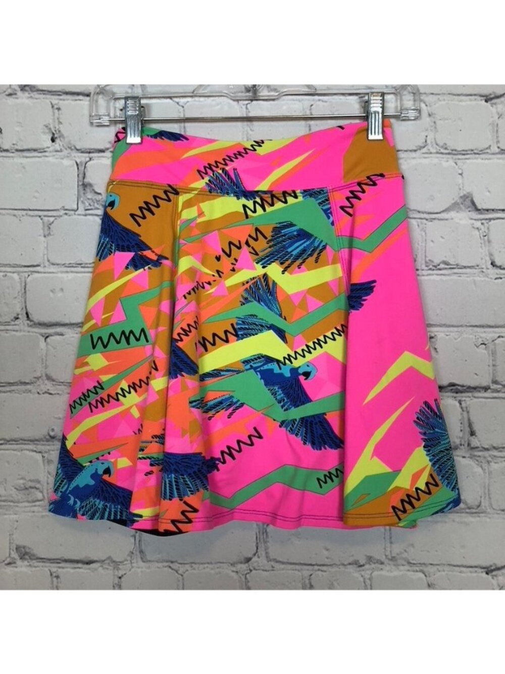 Dona Jo Bird Print Ultimate Skirt Skirt Size 1 Medium Tennis Pickleball - Picture 2 of 7